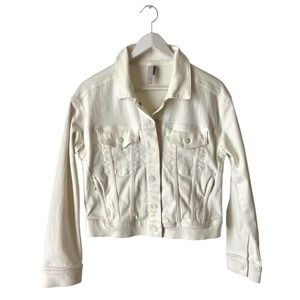 Athleta White Denim Jacket Size Small Tall
